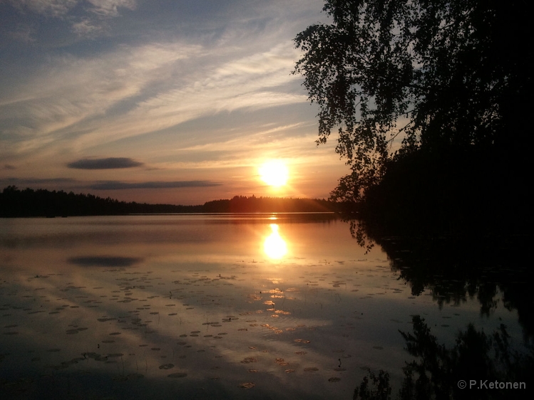 31.jpg - Auringonlasku, Kyyvesi